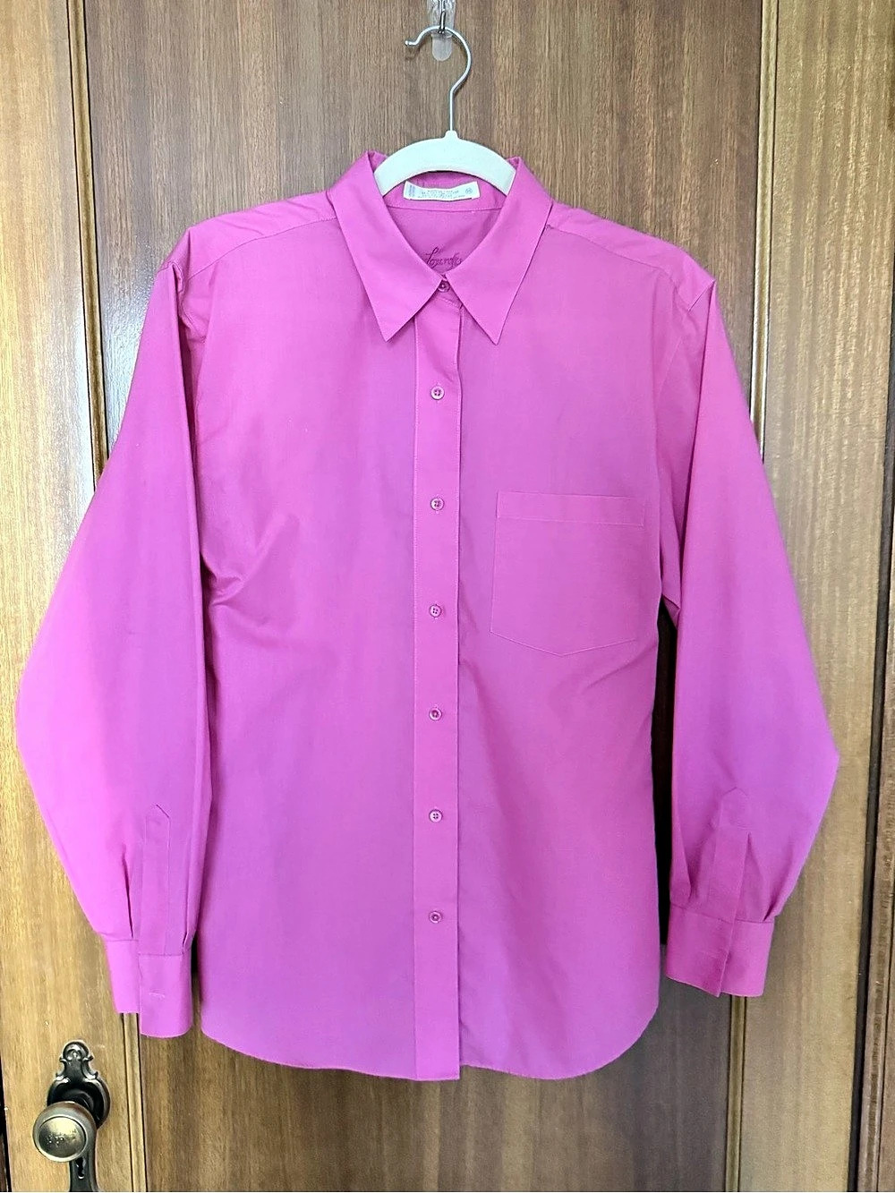 VTG Foxcroft Button Down Shirt in Pink Size 10 Like New Fitted